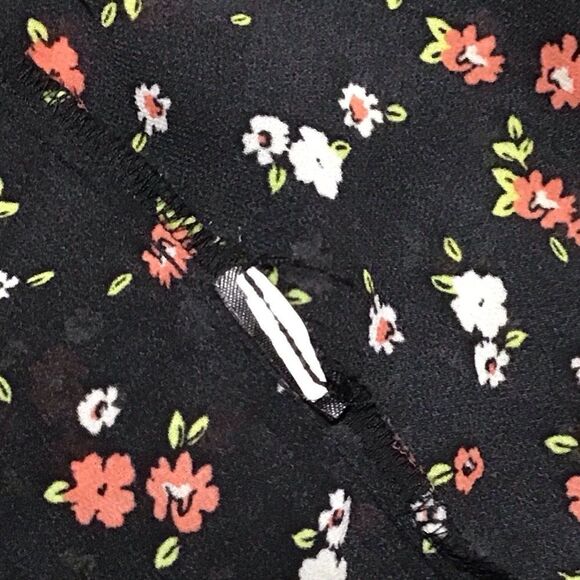 Torrid Black Floral Long Kimono 0/1 - Picture 7 of 7